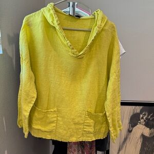 Saga Made in Italy Linen Women's Hooded Top